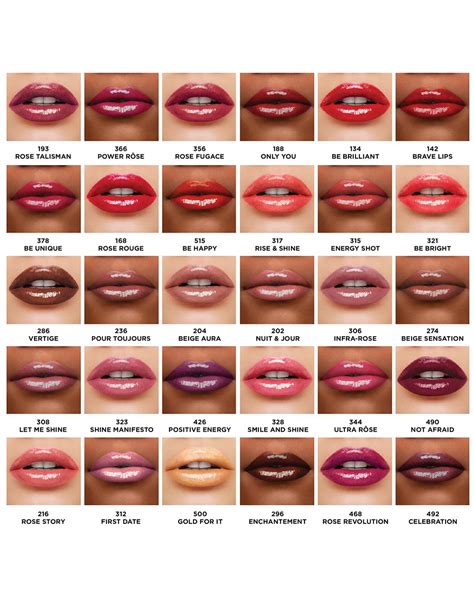 lancome longwear lip gloss swatches.